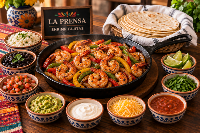 Shrimp Fajita Bar.