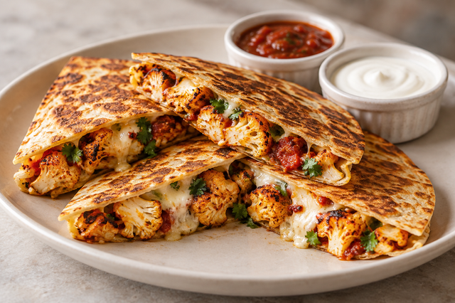Gobi Cauliflower Quesadilla.