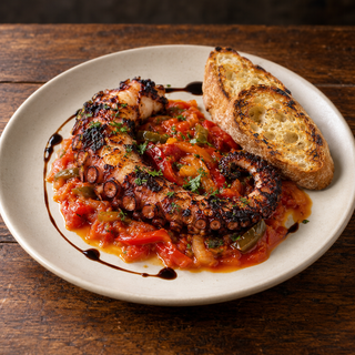 Pulpo Con Salsa Basquaise