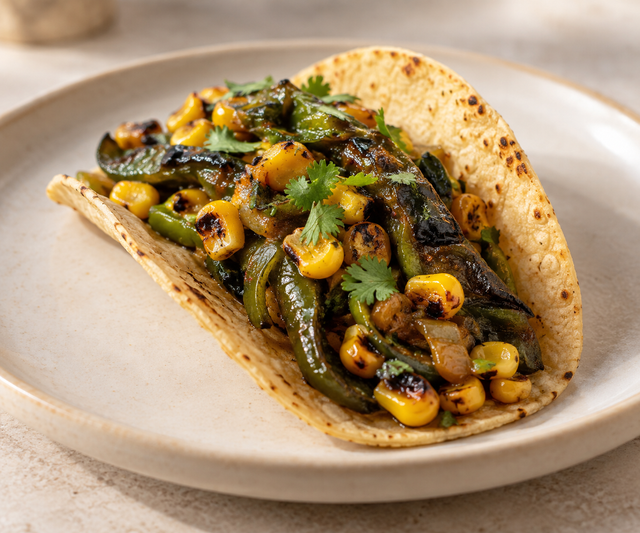 Poblano & Corn Taco.
