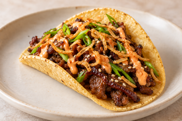 Korean Beef Bulgogi Taco.