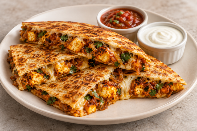 Paneer Tikka Masala Quesadilla.