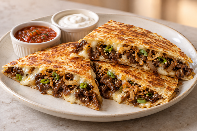 Korean Beef Bulgogi Quesadilla.
