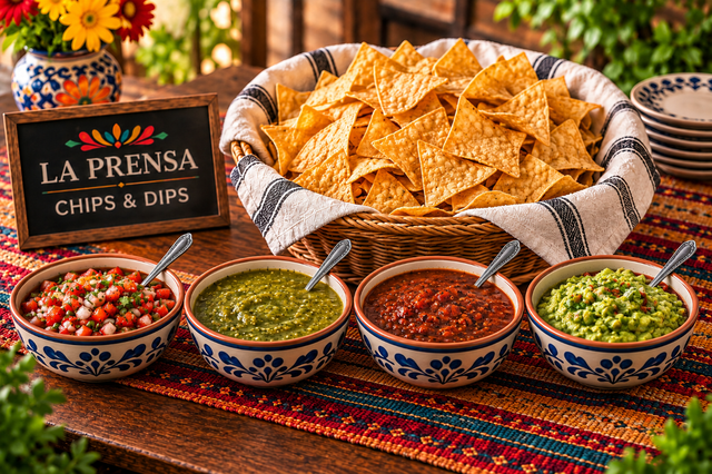 Chips Dips with Guac.