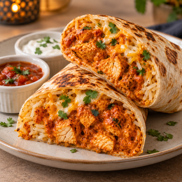 Chicken Tikka Masala Burrito.