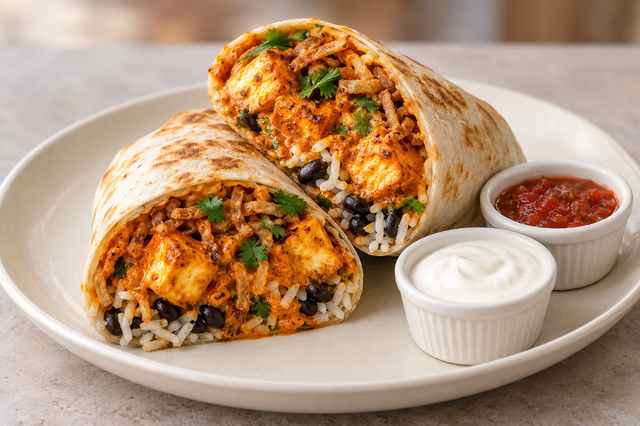 Paneer Tikka Masala Burrito.